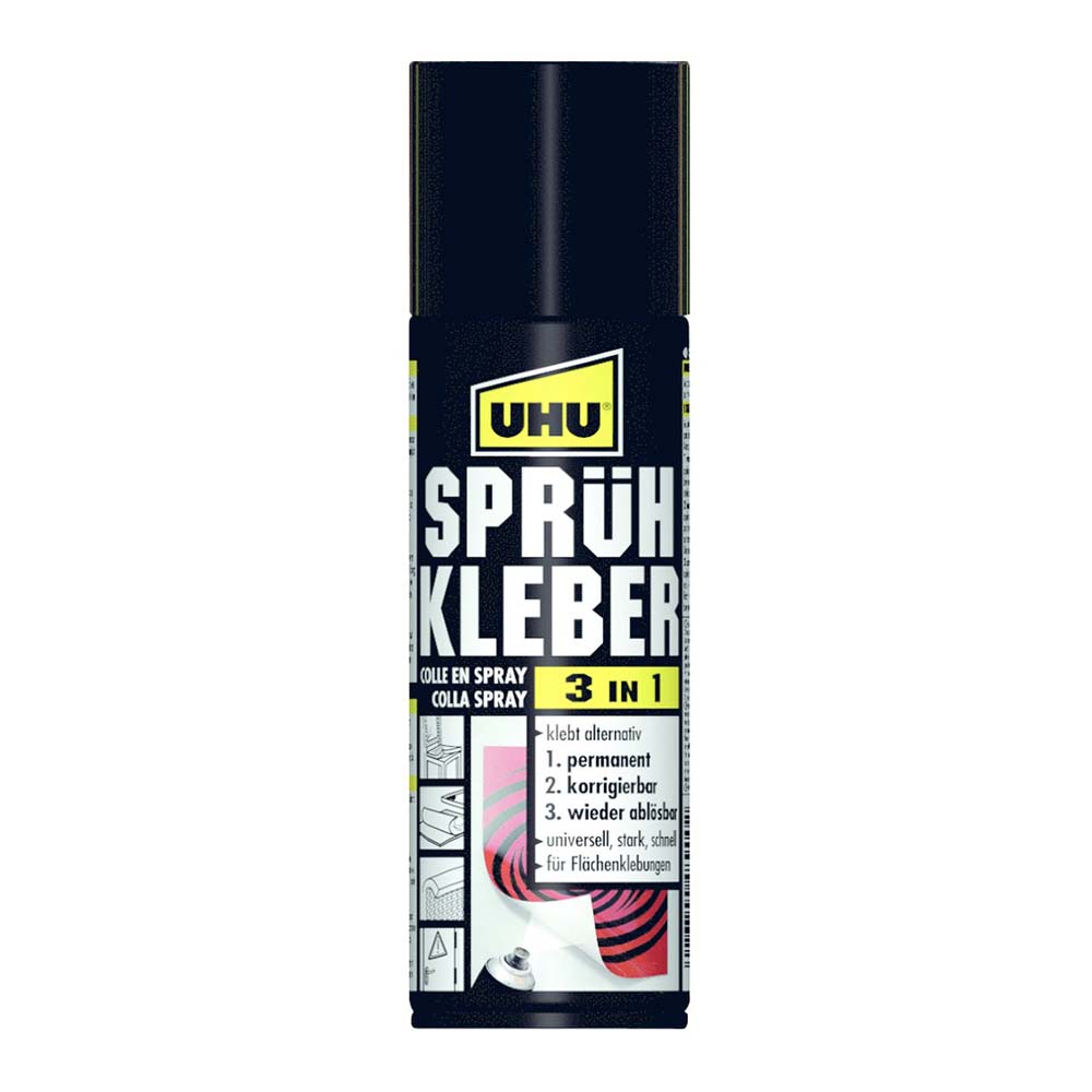 UHU Spray  Adhesive 3 in 1: Permanent  500 Ml Can